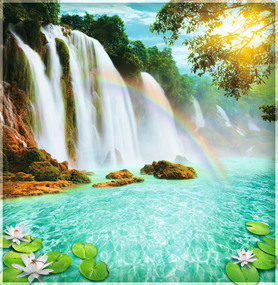 Фотообои 6 листов Радужные водопады оптом